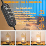 Candle Warmer Lamp Flower Candle Lamp with Timer,Adjustable Height Flameless Wax Warmer Lamp,Home Decor Electric Heating Warmer Lamp for Jar Candles  two bulbs