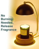Candle Warmer Lamp for Jar Candles, Black Modern Electric Dimmable Candle Melter Lamps with 1 Balsam & Cedar Scented Candle, Ideal for Home Decor, 2 Bulb and 1 Candle Included