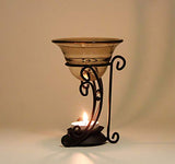 YTYKINOY Bronze Vintage Metal Tea Light Tealight Candle Holder Wax Warmer Aromatherapy Essential Oil Burner (Style 1)
