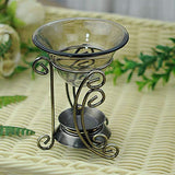 YTYKINOY Bronze Vintage Metal Tea Light Tealight Candle Holder Wax Warmer Aromatherapy Essential Oil Burner (Style 1)