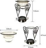 YTYKINOY Bronze Vintage Metal Tea Light Tealight Candle Holder Wax Warmer Aromatherapy Essential Oil Burner (Style 1)