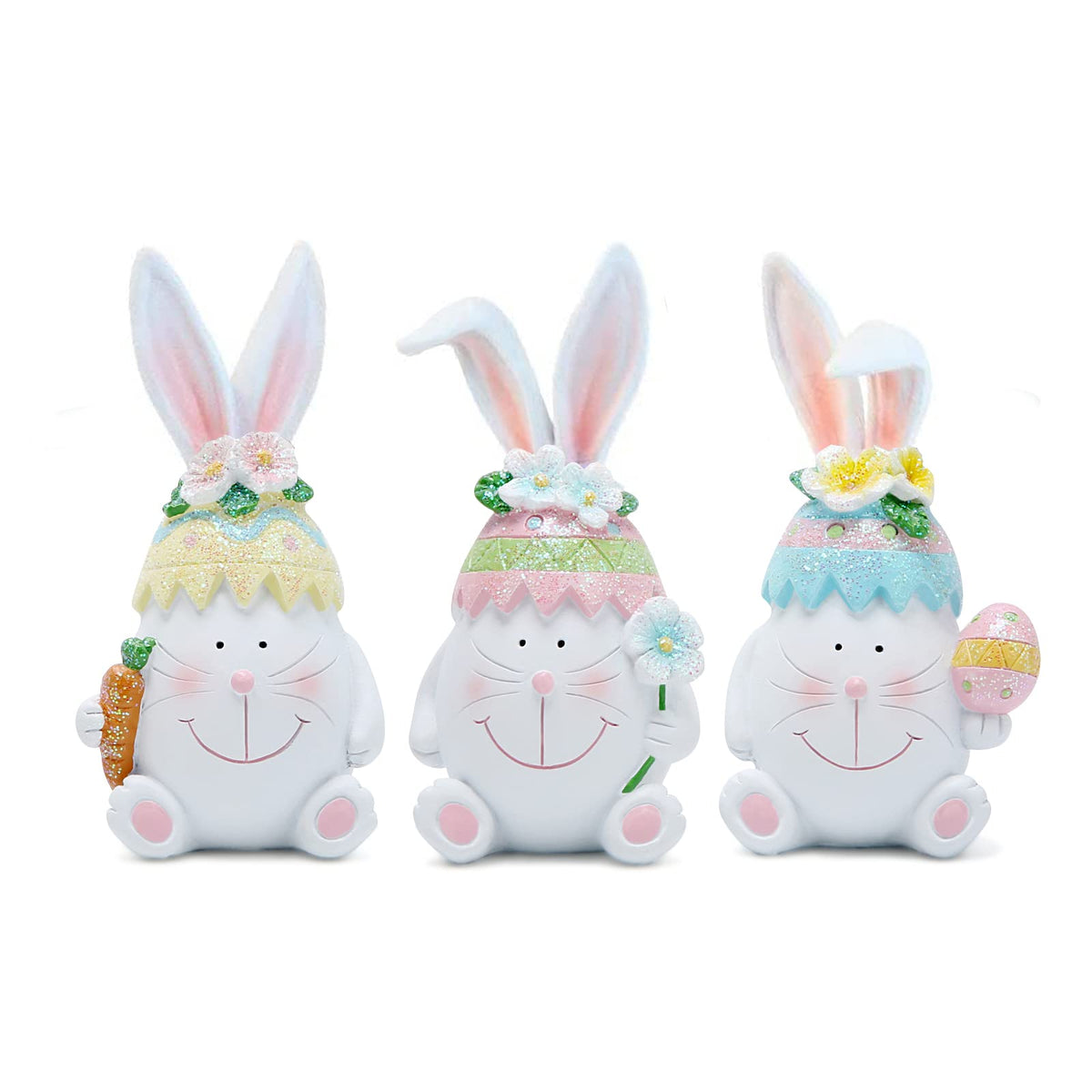 Easter Bunny Colorful Eggs Indoor Home Decorations Spring Table