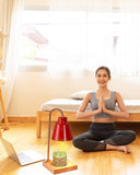 Candle Warmer Lamp for Jar Candles, Black Modern Electric Dimmable Candle Melter Lamps with 1 Balsam & Cedar Scented Candle, Ideal for Home Decor, 2 Bulb and 1 Candle Included