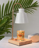 Candle Warmer Lamp for Jar Candles, Black Modern Electric Dimmable Candle Melter Lamps with 1 Balsam & Cedar Scented Candle, Ideal for Home Decor, 2 Bulb and 1 Candle Included