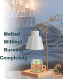 Candle Warmer Lamp for Jar Candles, Black Modern Electric Dimmable Candle Melter Lamps with 1 Balsam & Cedar Scented Candle, Ideal for Home Decor, 2 Bulb and 1 Candle Included