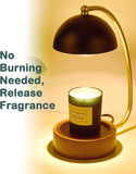 Candle Warmer Lamp for Jar Candles, Black Modern Electric Dimmable Candle Melter Lamps with 1 Balsam & Cedar Scented Candle, Ideal for Home Decor, 2 Bulb and 1 Candle Included