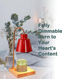 Candle Warmer Lamp for Jar Candles, Black Modern Electric Dimmable Candle Melter Lamps with 1 Balsam & Cedar Scented Candle, Ideal for Home Decor, 2 Bulb and 1 Candle Included