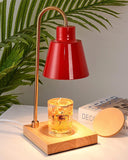 Candle Warmer Lamp for Jar Candles, Black Modern Electric Dimmable Candle Melter Lamps with 1 Balsam & Cedar Scented Candle, Ideal for Home Decor, 2 Bulb and 1 Candle Included