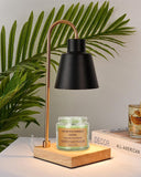Candle Warmer Lamp for Jar Candles, Black Modern Electric Dimmable Candle Melter Lamps with 1 Balsam & Cedar Scented Candle, Ideal for Home Decor, 2 Bulb and 1 Candle Included