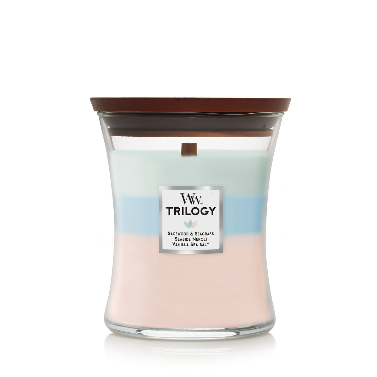 WoodWick candle Sagewood & Seagrass Medium Candle