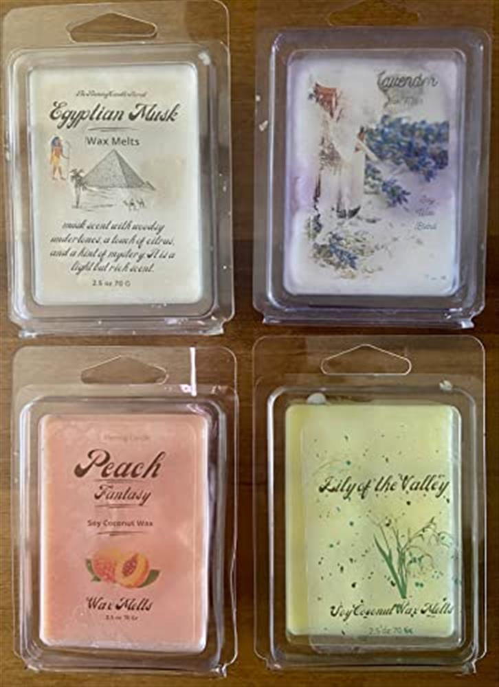 Wax Melts - Set of 4 Peach, Egyptian Musk, Lavender, Lily of The Valle