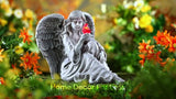 Angel with Solar Cardinal Memorial Garden Statue Figurine Outdoor Yard Ornament