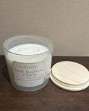 Scentsational White Magnolia & Sage Candle Glass Jar 26oz Coconut Wax Blend