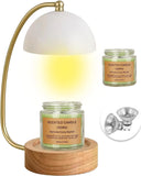 Candle Warmer Lamp for Jar Candles, Black Modern Electric Dimmable Candle Melter Lamps with 1 Balsam & Cedar Scented Candle, Ideal for Home Decor, 2 Bulb and 1 Candle Included