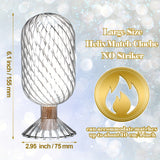 Helix Shaped Glass Matches Cloche Decorative For 4 Inch Candle Matches Trendy Fireplace Display Decor, Not Include Matches (Clear, 2.95 X 6.1 Inches)