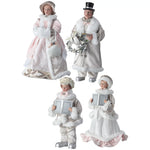 Four Carolers Resin Construction Each Measures 13" H to 16" H
