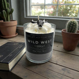 Wild West Candle  Soy- Vegan-Lead Free Wicks- Infused With The Highest Quality Fragrance Oils.Cowboy
