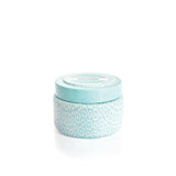 Capri Blue Volcano Printed Travel Tin Jar Candle Soy Wax Blend - Scented with Tropical & Fruity Fragrance (Aqua Color, 8.5 oz)