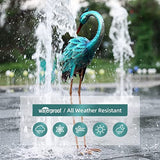 Crane Garden Statues, Metal Garden Crane Outdoor, Blue Heron Sculpture Metal Yard Art, Large Heron Decoy, Bird Statues, Lawn Ornaments for Backyard Pond Patio Porch Outside Decorations