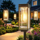 Solar Pathway Lights Outdoor, 8 Pack Upgraded Solar Lights Outdoor Waterproof, Bright Up to 15 Hrs Auto On/Off Garden Light for Yard Patio Lawn Path Walkway