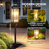 Solar Pathway Lights Outdoor, 8 Pack Upgraded Solar Lights Outdoor Waterproof, Bright Up to 15 Hrs Auto On/Off Garden Light for Yard Patio Lawn Path Walkway