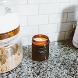 Smoke & Leather Scented Candle - 57 Hour Burn Non Toxic Soy Wax Candles - 7.2oz