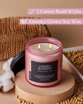 M&SENSE Summer's Night Scented Candle, 11.6oz Natural Soy Jar Candle for Home, Medium 2 Wick Candle Gifts for Men, Up to 70 Hours Burn time, Manly Candles for Bedroom