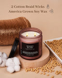 M&SENSE Summer's Night Scented Candle, 11.6oz Natural Soy Jar Candle for Home, Medium 2 Wick Candle Gifts for Men, Up to 70 Hours Burn time, Manly Candles for Bedroom