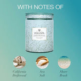 Voluspa Casa Pacifica, Large Candle Jar, 18 oz, 100 Hour Burn Time, All Natural Wicks and Coconut Wax for Clean Burning, Vegan, Poured in the USA