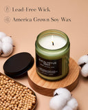 M&SENSE Summer's Night Scented Candle, 11.6oz Natural Soy Jar Candle for Home, Medium 2 Wick Candle Gifts for Men, Up to 70 Hours Burn time, Manly Candles for Bedroom