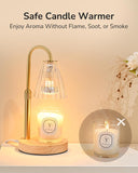 2-Pack Candle Warmer Lamp with Dimmer, Lamp Candle Heater with 4 Bulbs for 3 Wick Candles, Height Adjustable Candle Melter Light for Scented Wax, Valentine's Day Gift for Her/Mom, Amber