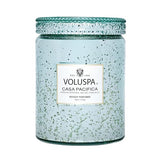 Voluspa Casa Pacifica, Large Candle Jar, 18 oz, 100 Hour Burn Time, All Natural Wicks and Coconut Wax for Clean Burning, Vegan, Poured in the USA