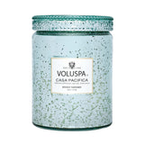 Voluspa Casa Pacifica, Large Candle Jar, 18 oz, 100 Hour Burn Time, All Natural Wicks and Coconut Wax for Clean Burning, Vegan, Poured in the USA