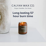 Smoke & Leather Scented Candle - 57 Hour Burn Non Toxic Soy Wax Candles - 7.2oz