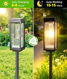 Solar Pathway Lights Outdoor, 8 Pack Upgraded Solar Lights Outdoor Waterproof, Bright Up to 15 Hrs Auto On/Off Garden Light for Yard Patio Lawn Path Walkway