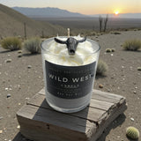 Wild West Candle  Soy- Vegan-Lead Free Wicks- Infused With The Highest Quality Fragrance Oils.Cowboy