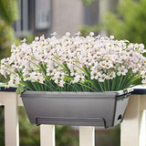 20 Bundles Artificial  Outdoor Indoor UV Resistant Fake Flowers No Fade