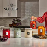 Voluspa Casa Pacifica, Large Candle Jar, 18 oz, 100 Hour Burn Time, All Natural Wicks and Coconut Wax for Clean Burning, Vegan, Poured in the USA