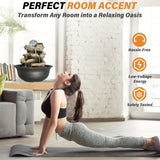 Rock Tabletop Indoor Fountain with LED Lights-8.3"H, Desktop Waterfall Fountains - Plug, Humidifier for Living Room, Office, Bedroom
