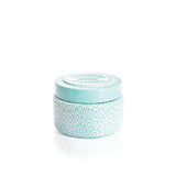 Capri Blue Volcano Printed Travel Tin Jar Candle Soy Wax Blend - Scented with Tropical & Fruity Fragrance (Aqua Color, 8.5 oz)