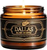 Scented Texas Candle Long Lasting Candles Luxury Mens Gifts Hand Poured Notes of Amber, Oakmoss, Vetiver 60 Hour Burn 16oz (Texas Live in Concert)