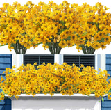 20 Bundles Artificial  Outdoor Indoor UV Resistant Fake Flowers No Fade