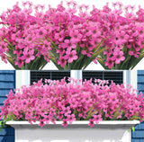 20 Bundles Artificial  Outdoor Indoor UV Resistant Fake Flowers No Fade
