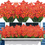 20 Bundles Artificial  Outdoor Indoor UV Resistant Fake Flowers No Fade