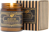 Scented Texas Candle Long Lasting Candles Luxury Mens Gifts Hand Poured Notes of Amber, Oakmoss, Vetiver 60 Hour Burn 16oz (Texas Live in Concert)