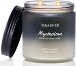 M&SENSE Summer's Night Scented Candle, 11.6oz Natural Soy Jar Candle for Home, Medium 2 Wick Candle Gifts for Men, Up to 70 Hours Burn time, Manly Candles for Bedroom