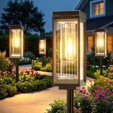 Solar Pathway Lights Outdoor, 8 Pack Upgraded Solar Lights Outdoor Waterproof, Bright Up to 15 Hrs Auto On/Off Garden Light for Yard Patio Lawn Path Walkway
