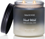 M&SENSE Summer's Night Scented Candle, 11.6oz Natural Soy Jar Candle for Home, Medium 2 Wick Candle Gifts for Men, Up to 70 Hours Burn time, Manly Candles for Bedroom