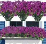 20 Bundles Artificial  Outdoor Indoor UV Resistant Fake Flowers No Fade