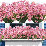 20 Bundles Artificial  Outdoor Indoor UV Resistant Fake Flowers No Fade